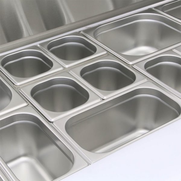 Mesón saladette 3 ptas, cubierta acero inox, VMRSL385 BENEFIT