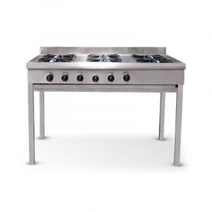 Anafe de 6 quemadores acero inox. 35X35 VAAG-64AI