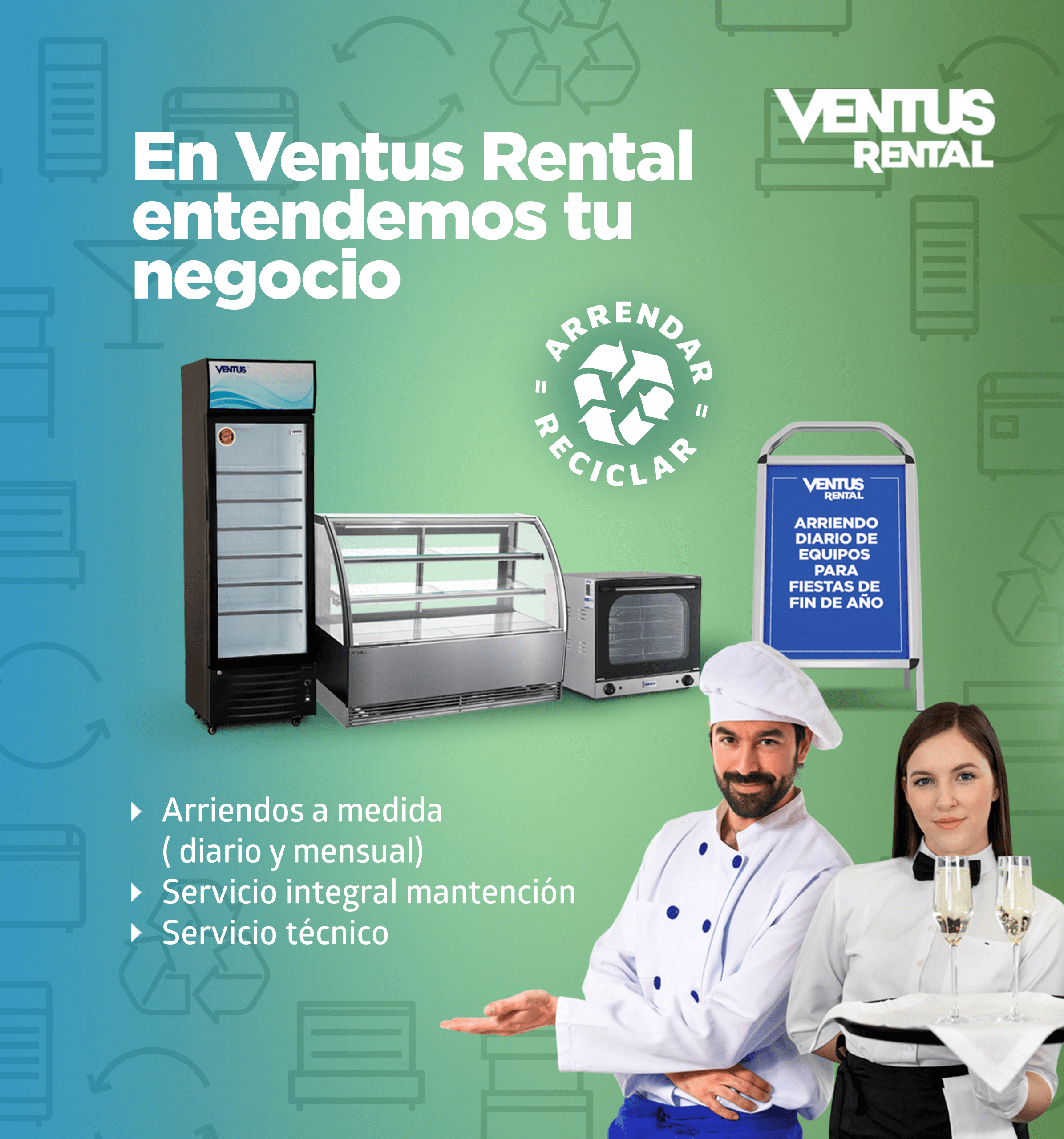 En ventus Rental entendemos tu negocio. Arriendos a medida